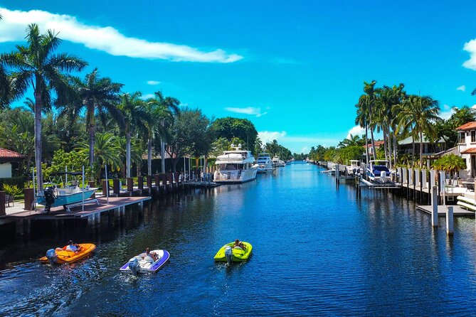 Ft. Lauderdale Mini Powerboat Rental. Canal, Yacht, Mansion Tour - A one-hour route through yachts and canals