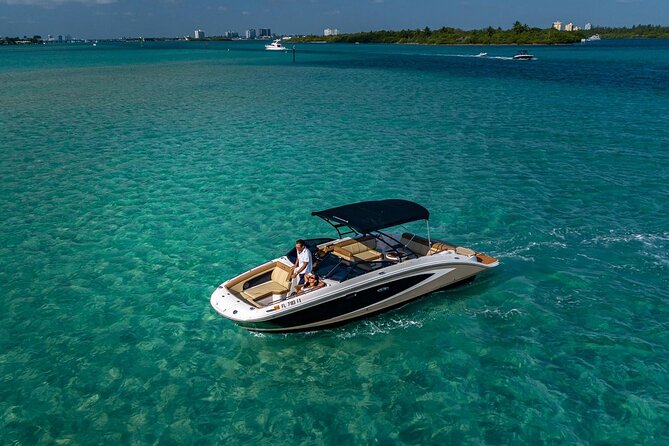 Miami Biscayne Bay Private Boat Experience with Captain - From Miami Beach toward the Haulover sandbar