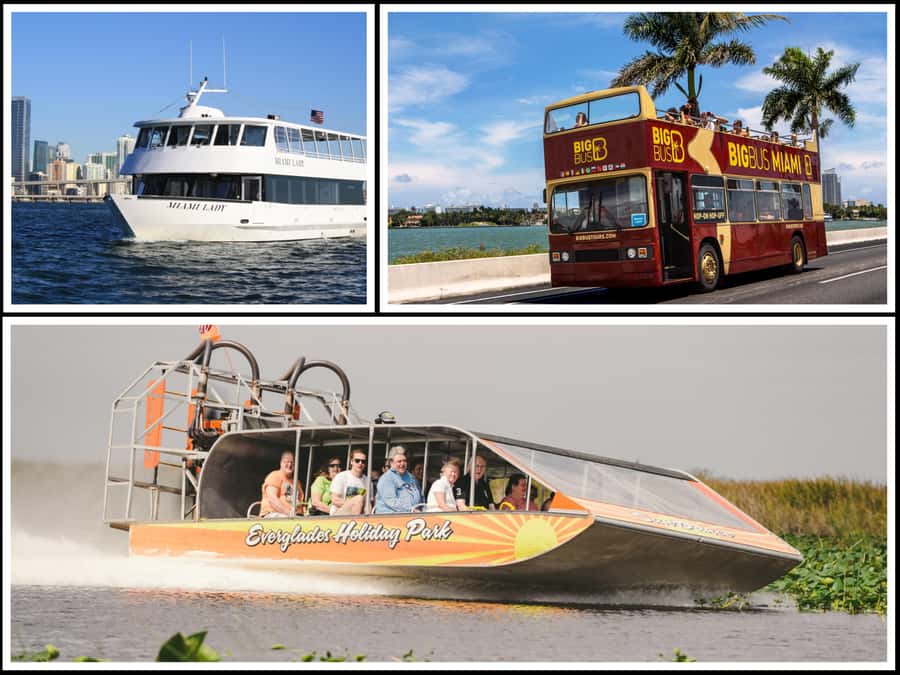 Miami: Everglades Experience, Bay Cruise & Open-Top Bus Tour - Miami’s neighborhoods from the upper deck