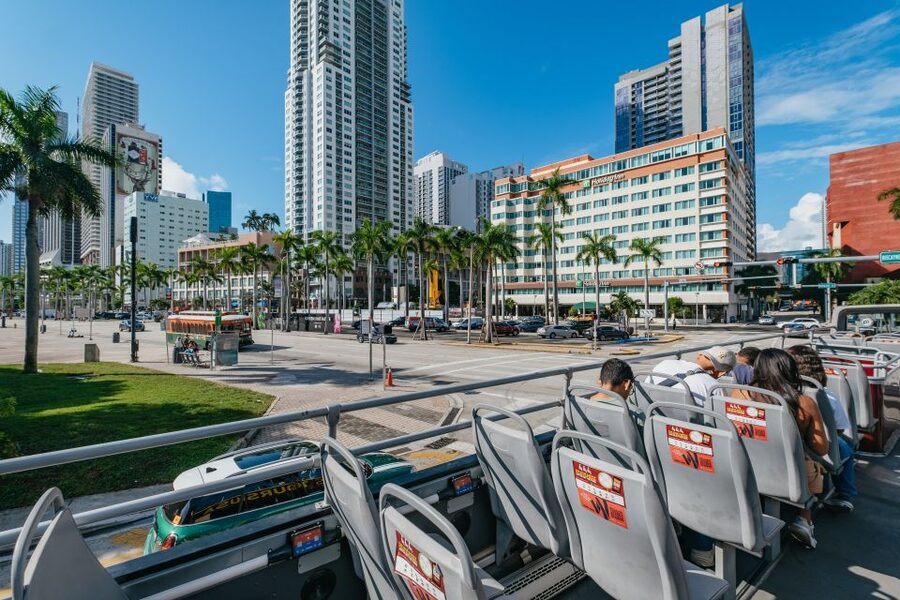 Miami: Half-Day Open-Top Bus Tour Plus Biscayne Bay Cruise - From the upper deck to the city streets