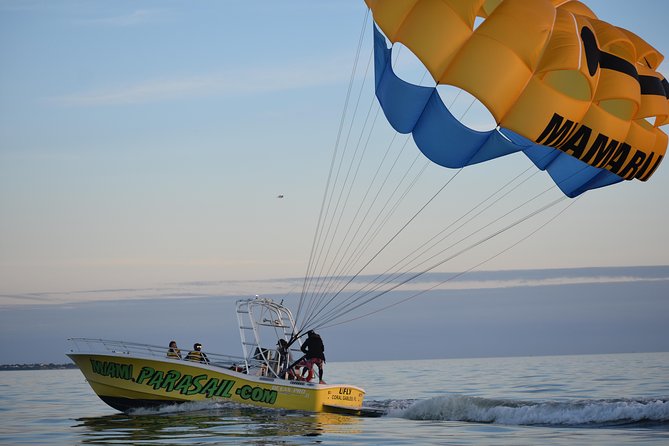 Parasailing with Miami Watersports - The parasail flight: brief, high, and scenic