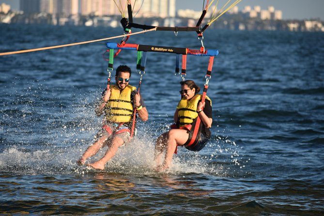 Parasailing with Miami Watersports - The safety briefing and the ride out