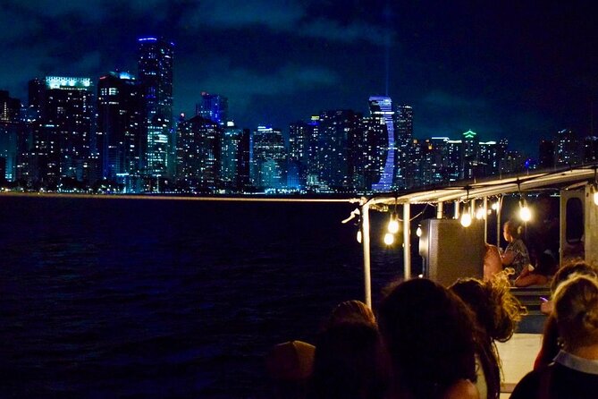 Top rated two Hour Miami Night Skyline Cruise with Open Bar - Miami’s skyline from Biscayne Bay