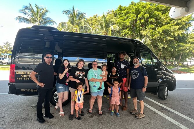 VAN Mia Airport or Hotels to Miami Port or Hotels Up to 14pax - At MIA, two calls help the driver find you